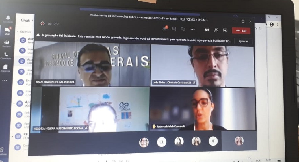 Servidores do TCEMG, TCU e SEE-MG tratam da vacinação no estado